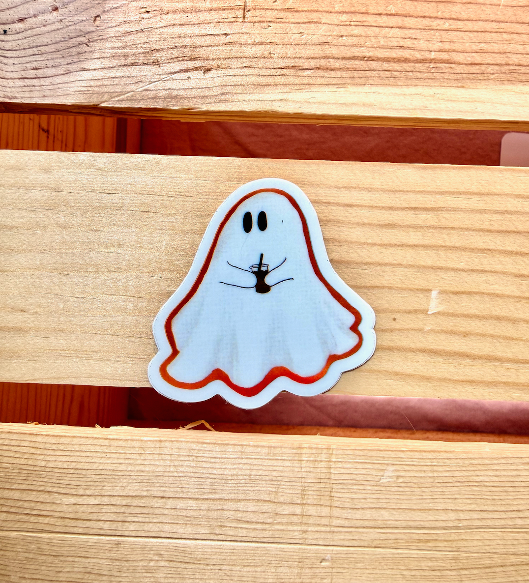 Ghostie Coffee Small Sticker