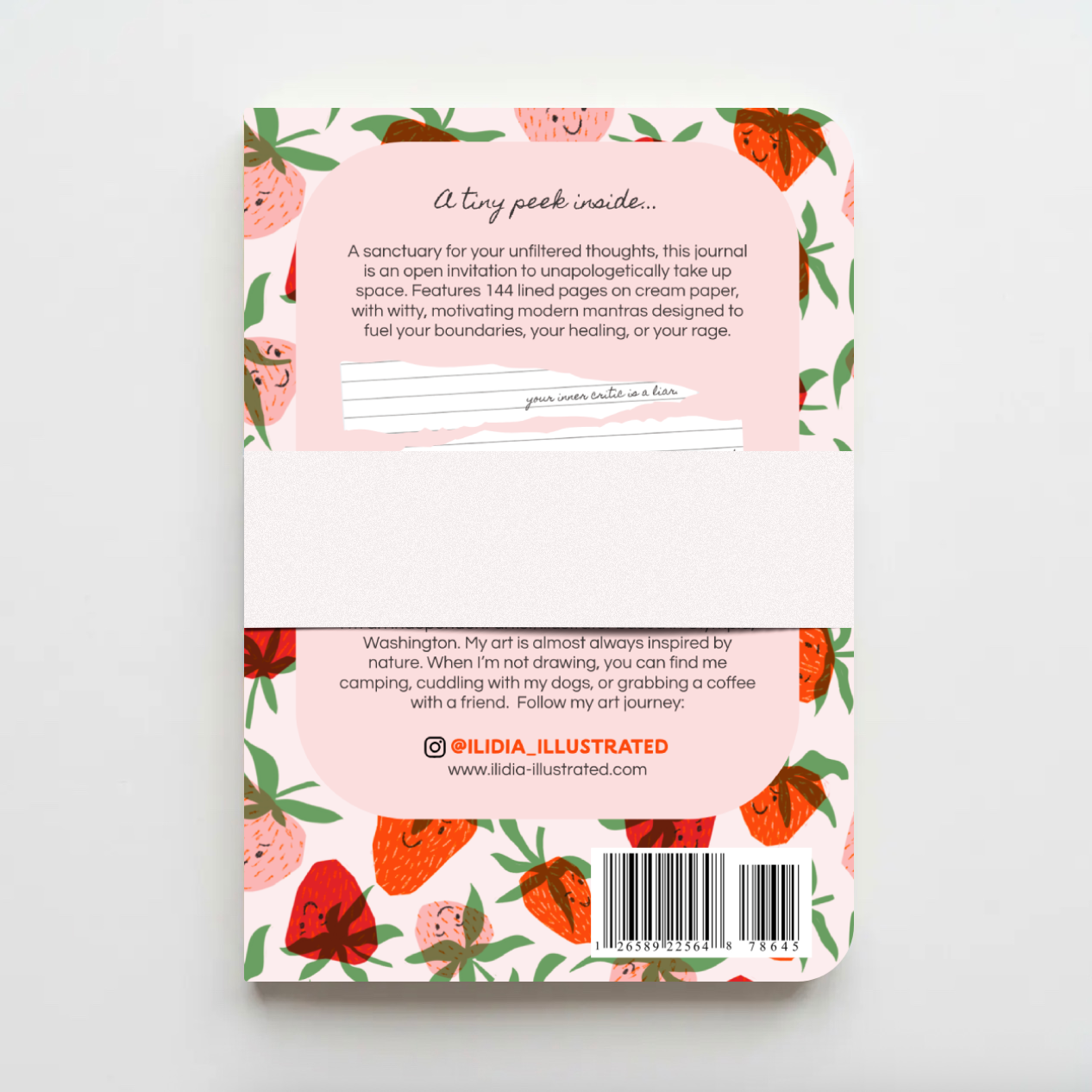 strawberry pattern manifestation affirmation journal