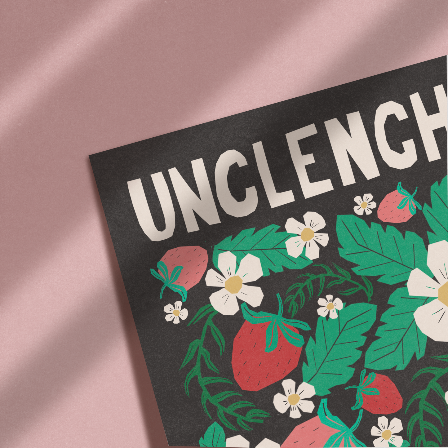 Unclench Your Jaw Strawberry ACEO Mini Art Collectible Card