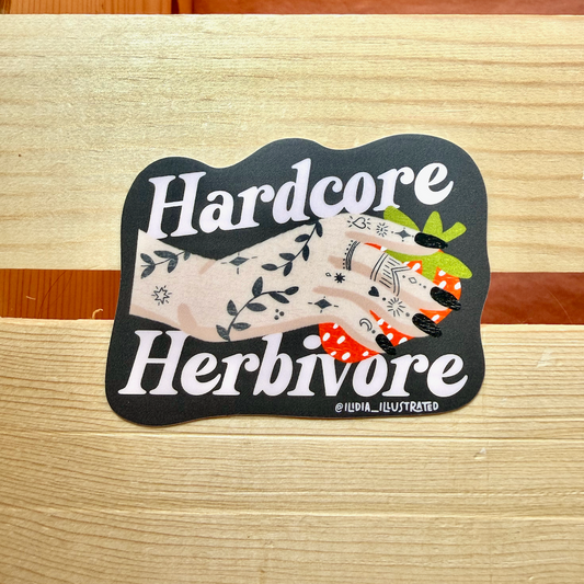 Hardcore Herbivore Sticker