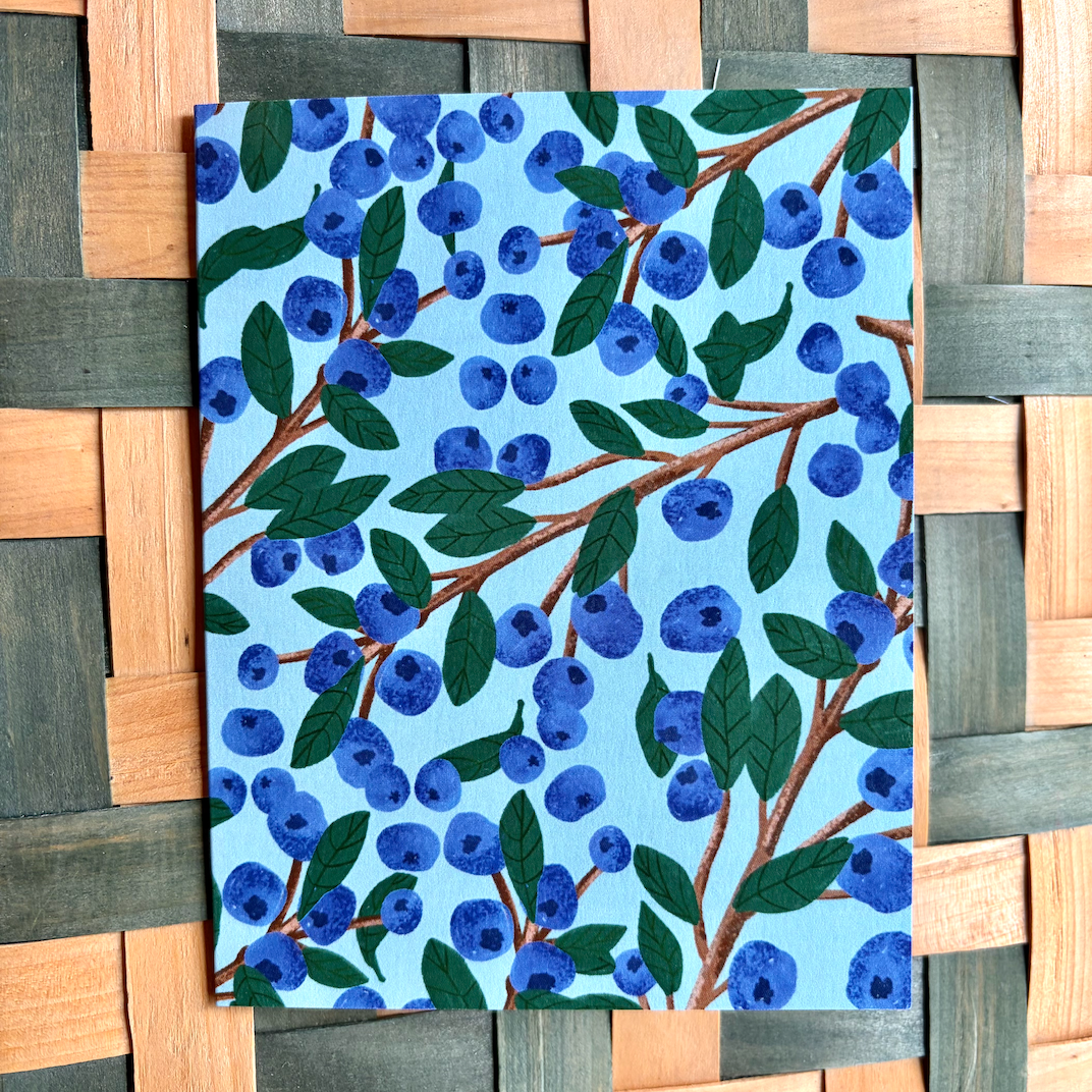 blueberry greeting card