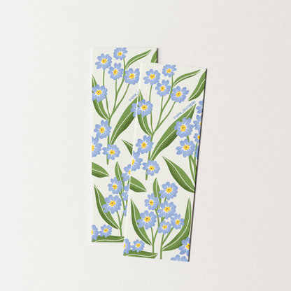 Blue Forget Me Not | Heavyweight Art Bookmark