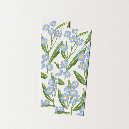 Blue Forget Me Not | Heavyweight Art Bookmark