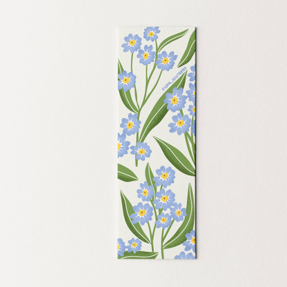 Blue Forget Me Not | Heavyweight Art Bookmark