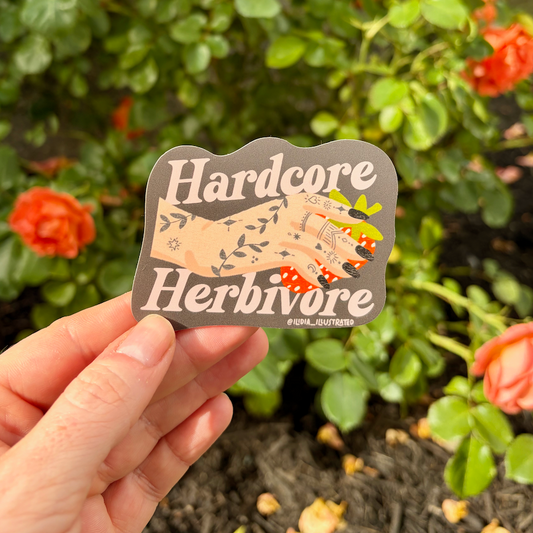 Hardcore Herbivore Sticker