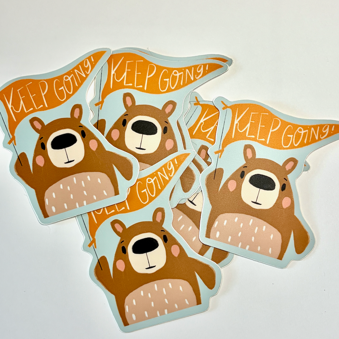 Keep Going Bear Sticker Collection