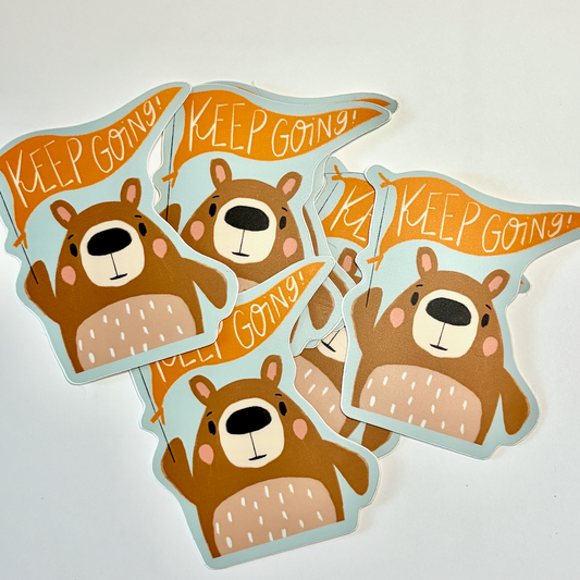 Keep Going Bear Sticker Collection