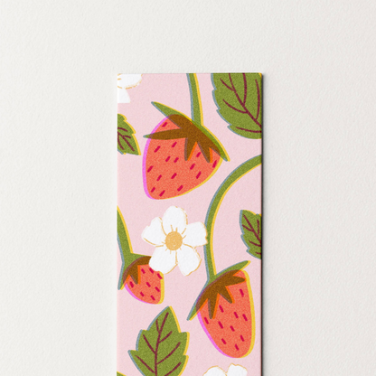 Misprint Strawberries | Heavyweight Art Bookmark