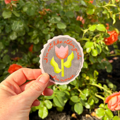 Floral sticker not like other girls im worse