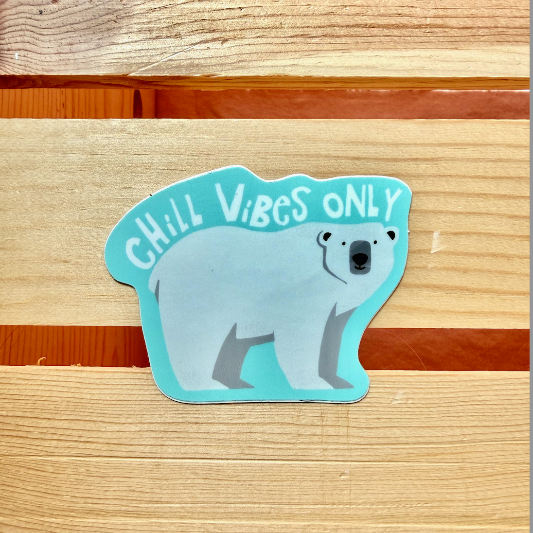Polar Bear Sticker Chill Vibes Only