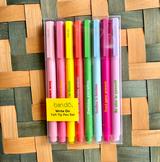 Write On Felt Tip Pens, Colorful Assorted