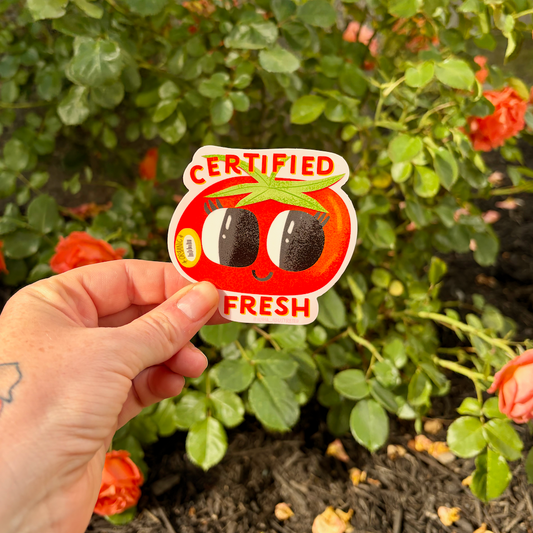 tomato girl summer sticker