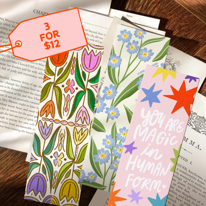 Blue Forget Me Not | Heavyweight Art Bookmark