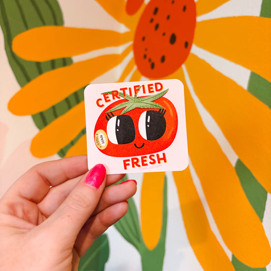 Mini  Bookmark with tomato certified fresh design organic